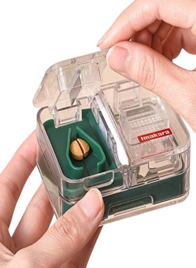 Clean Living Multifunction Tablet Cutter Grinder and Storage Made in JAPAN 3 in 1 Premium Durable Pills Box - Image 1